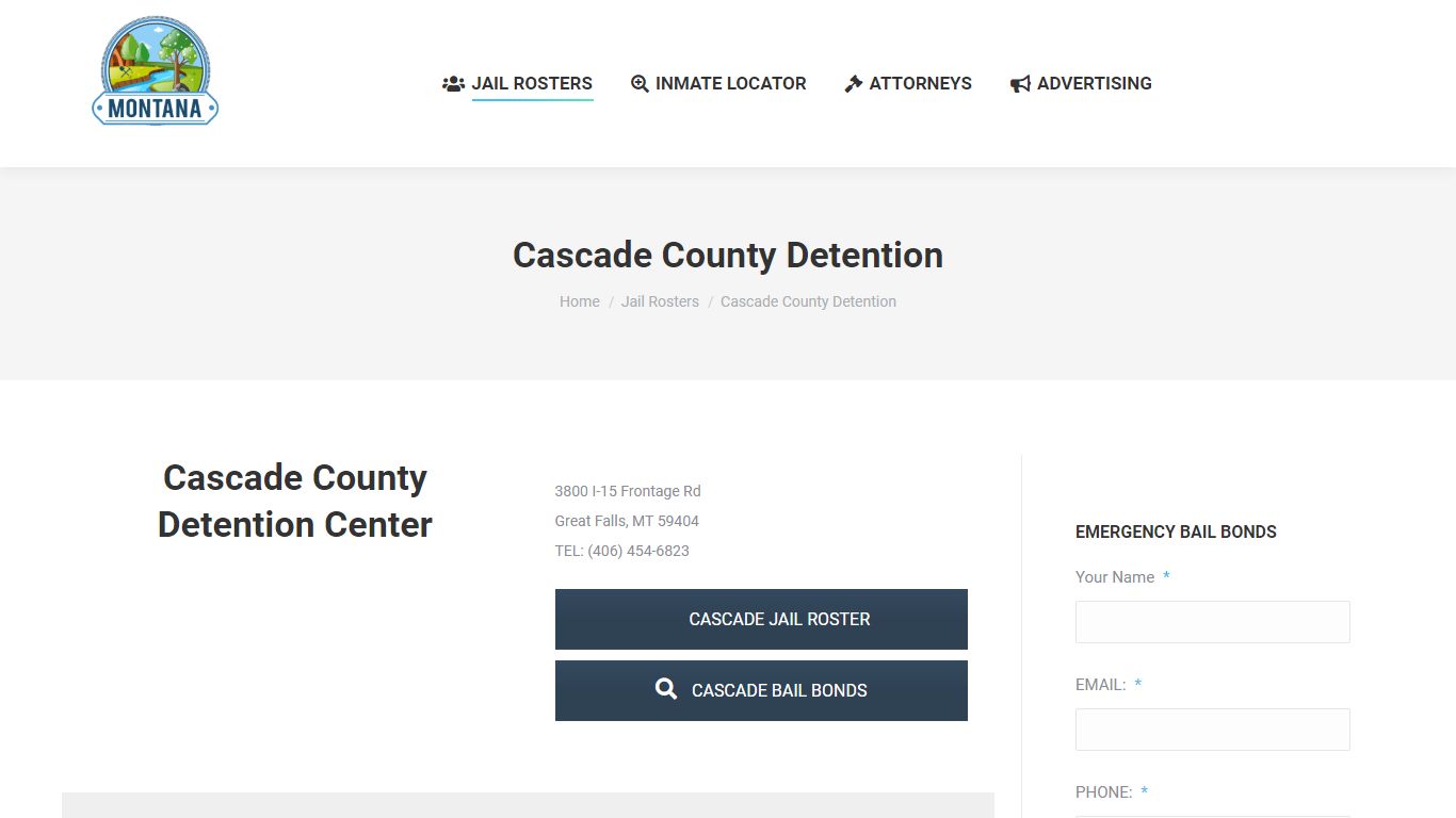 Cascade County Detention - MONTANA JAIL ROSTER